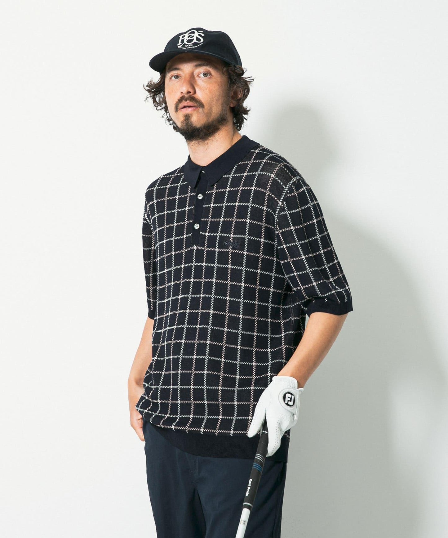 OOPS 格紋針織POLO衫
