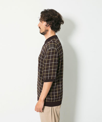 OOPS 格紋針織POLO衫