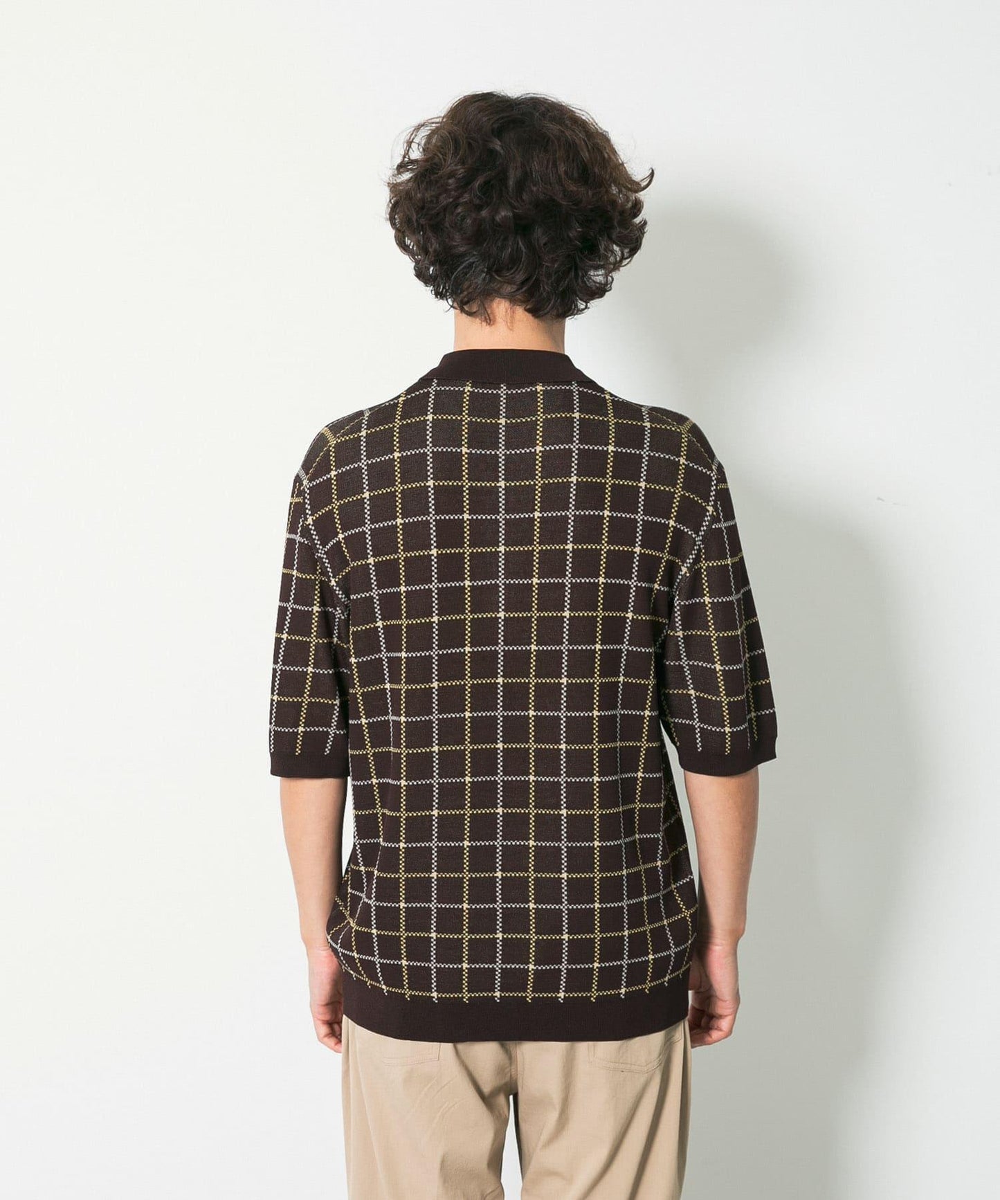 OOPS 格紋針織POLO衫