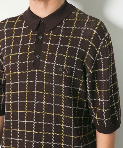 OOPS 格紋針織POLO衫