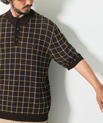OOPS 格紋針織POLO衫