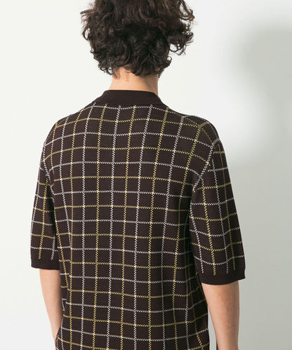 OOPS 格紋針織POLO衫