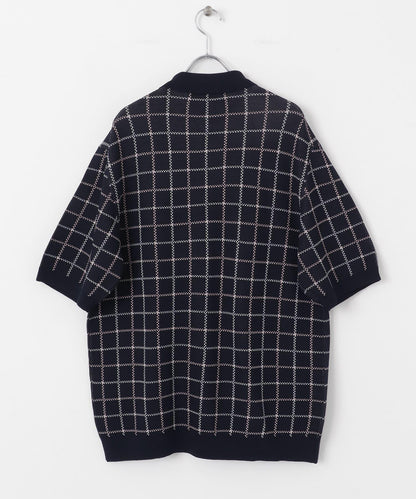 OOPS 格紋針織POLO衫