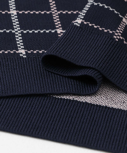 OOPS 格紋針織POLO衫