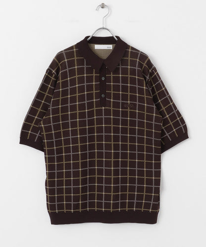 OOPS 格紋針織POLO衫