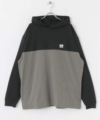 吸溼速幹/防紫外線功能 REEF拼色防曬連帽衫