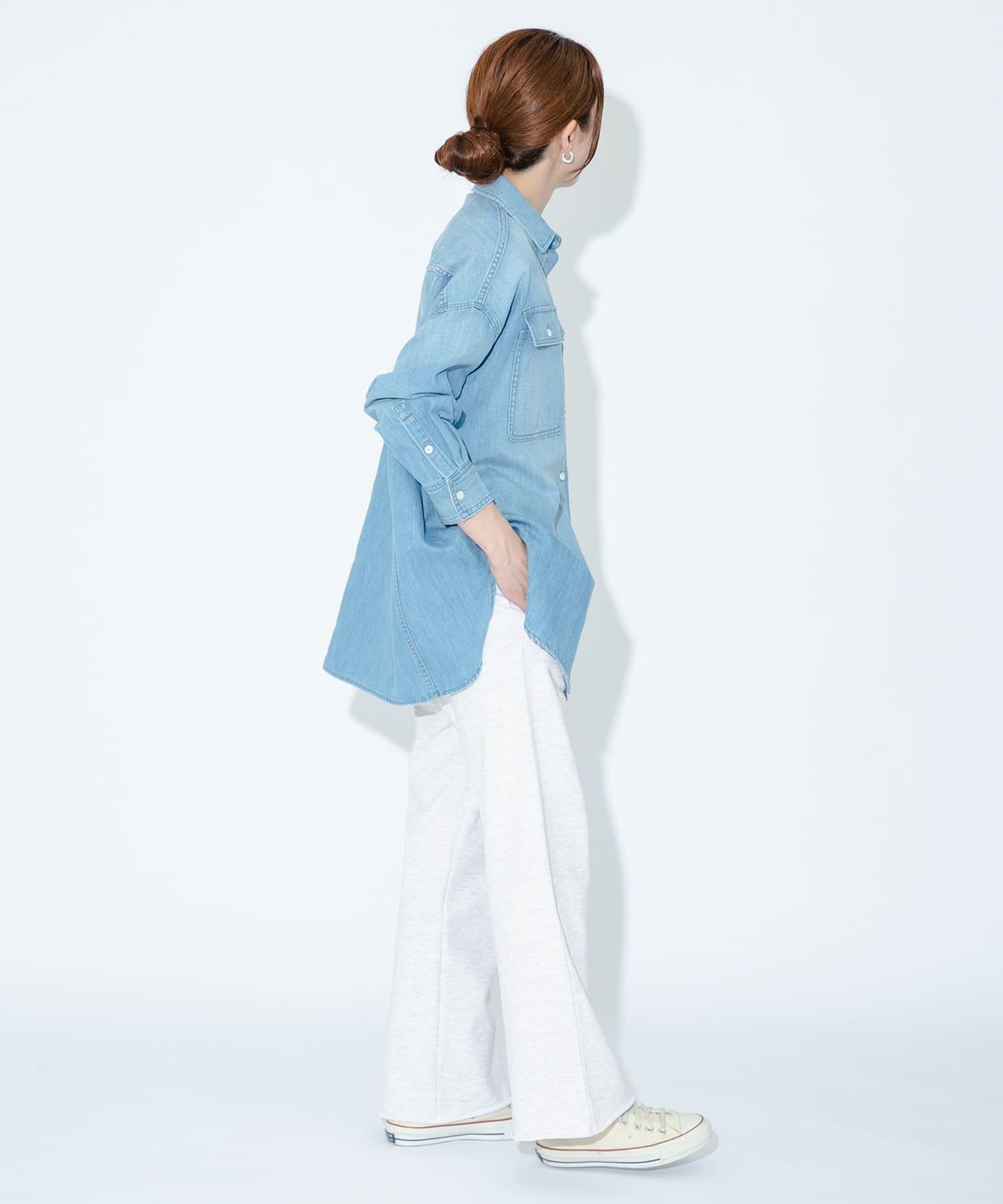 GLASSY SEA休閒喇叭褲