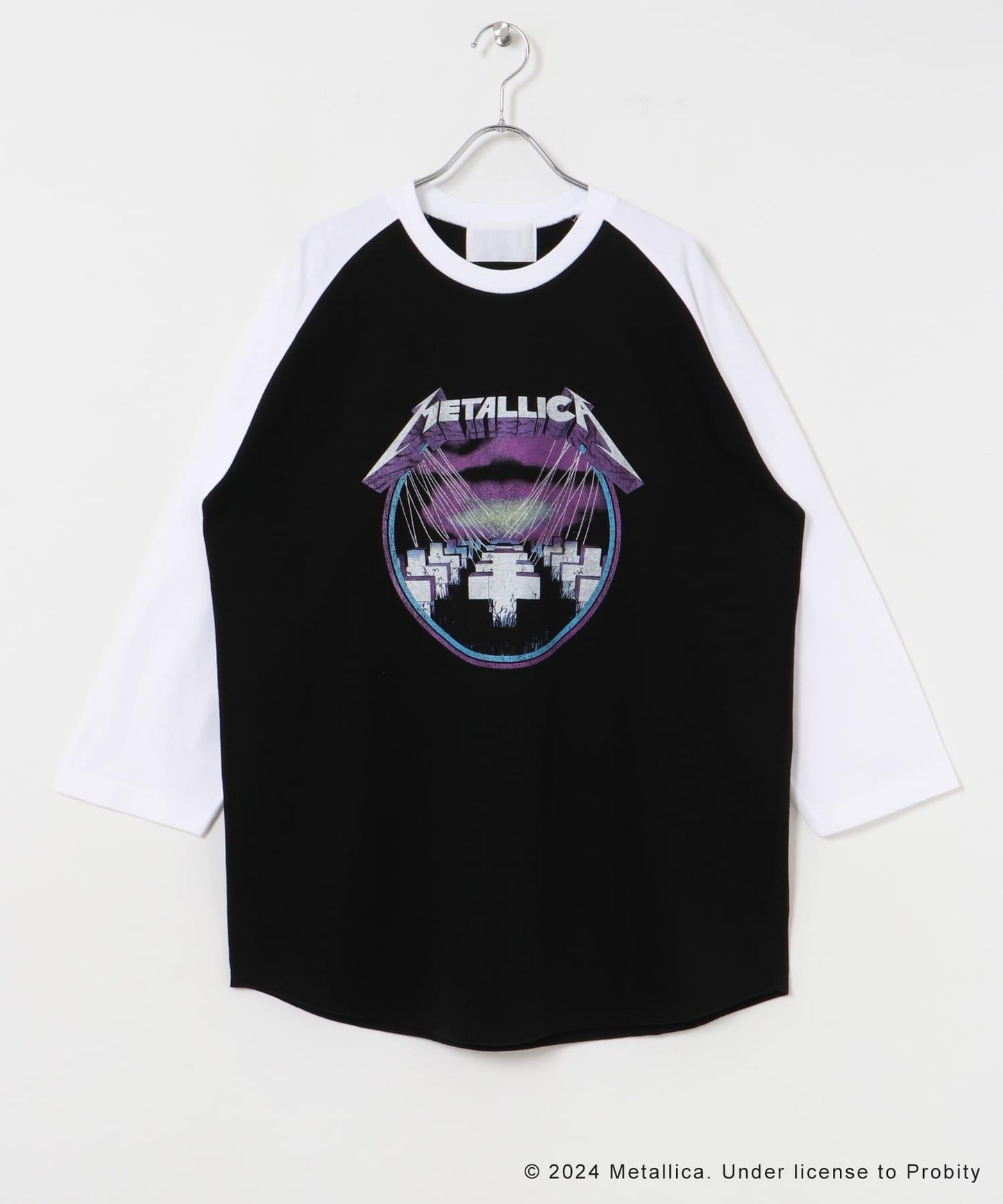 URBAN RESEARCH iD 金屬樂隊拼色袖T恤