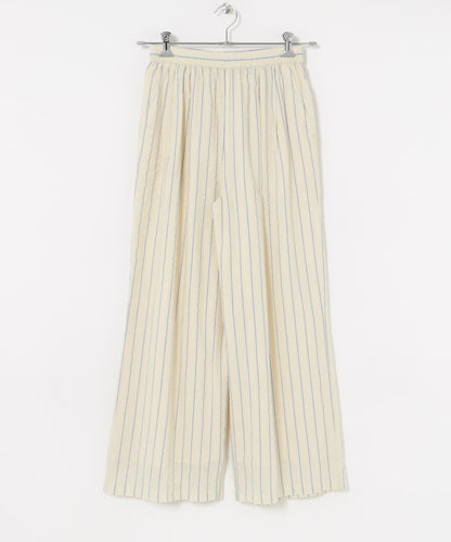 new basic 印度棉條紋長褲