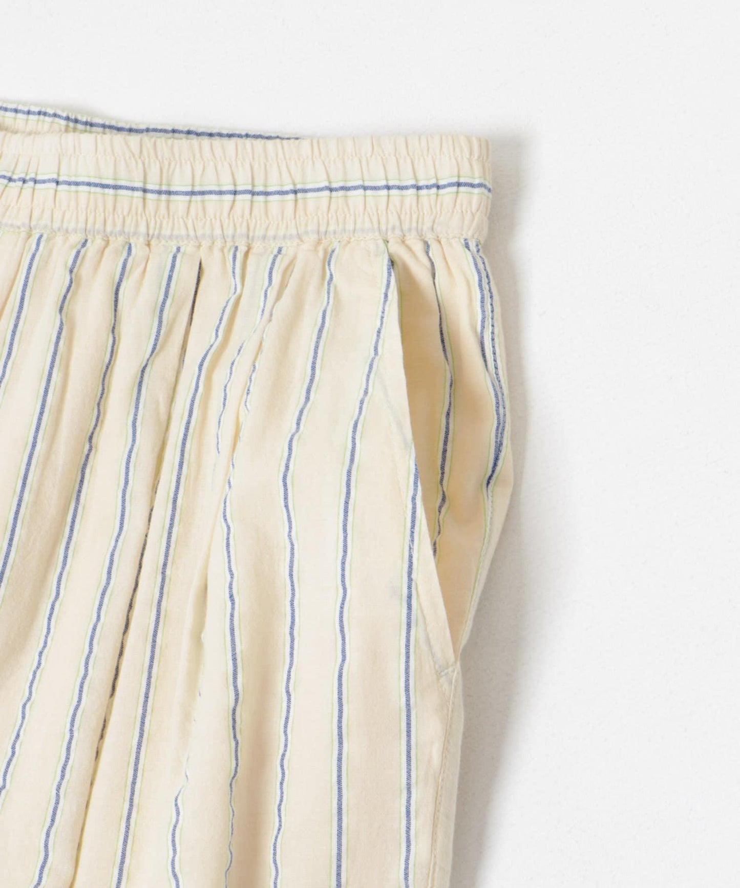 new basic 印度棉條紋長褲