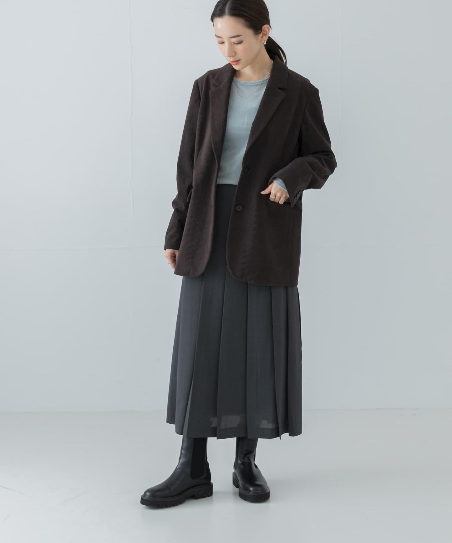 針織燈芯絨夾克