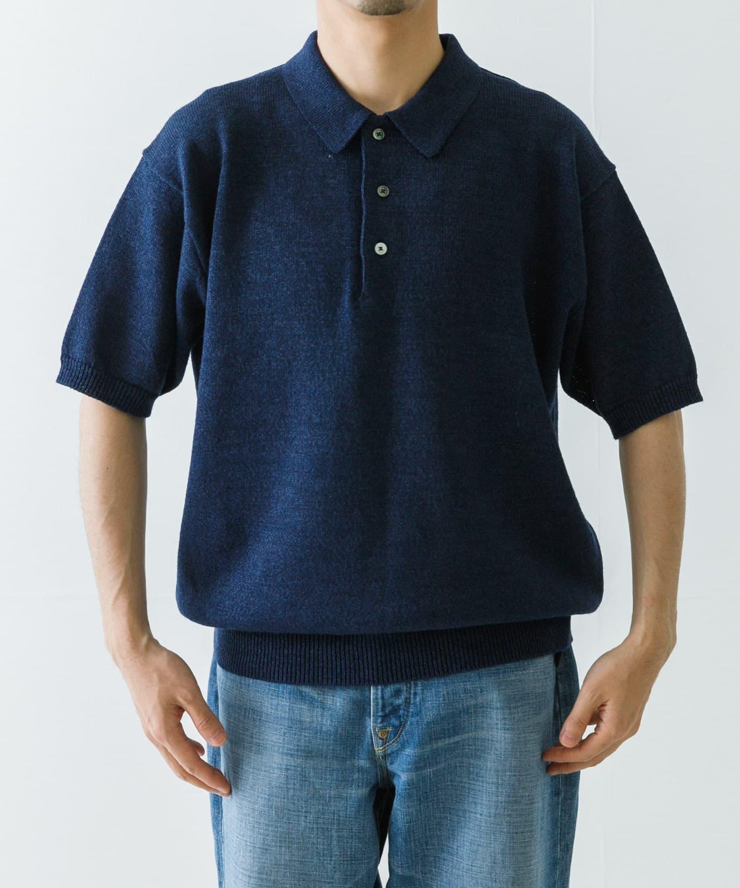 羊毛和紙針織POLO衫