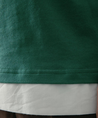 拼接設計TC圓領T恤