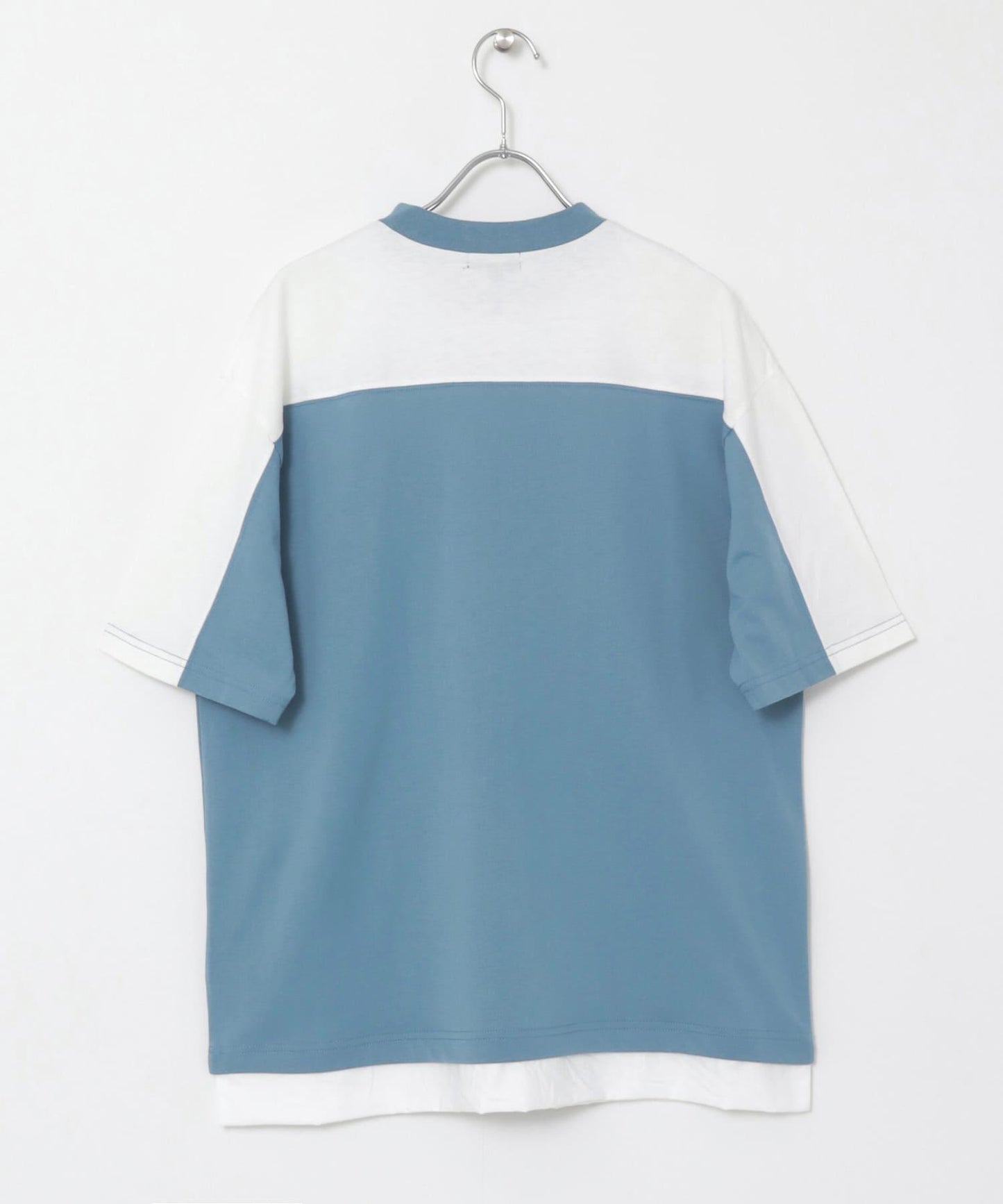 拼接設計TC圓領T恤