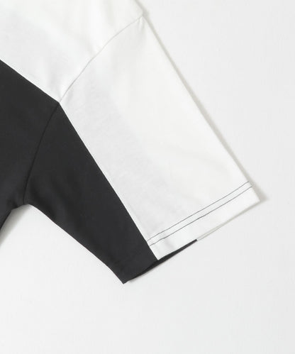 拼接設計TC圓領T恤