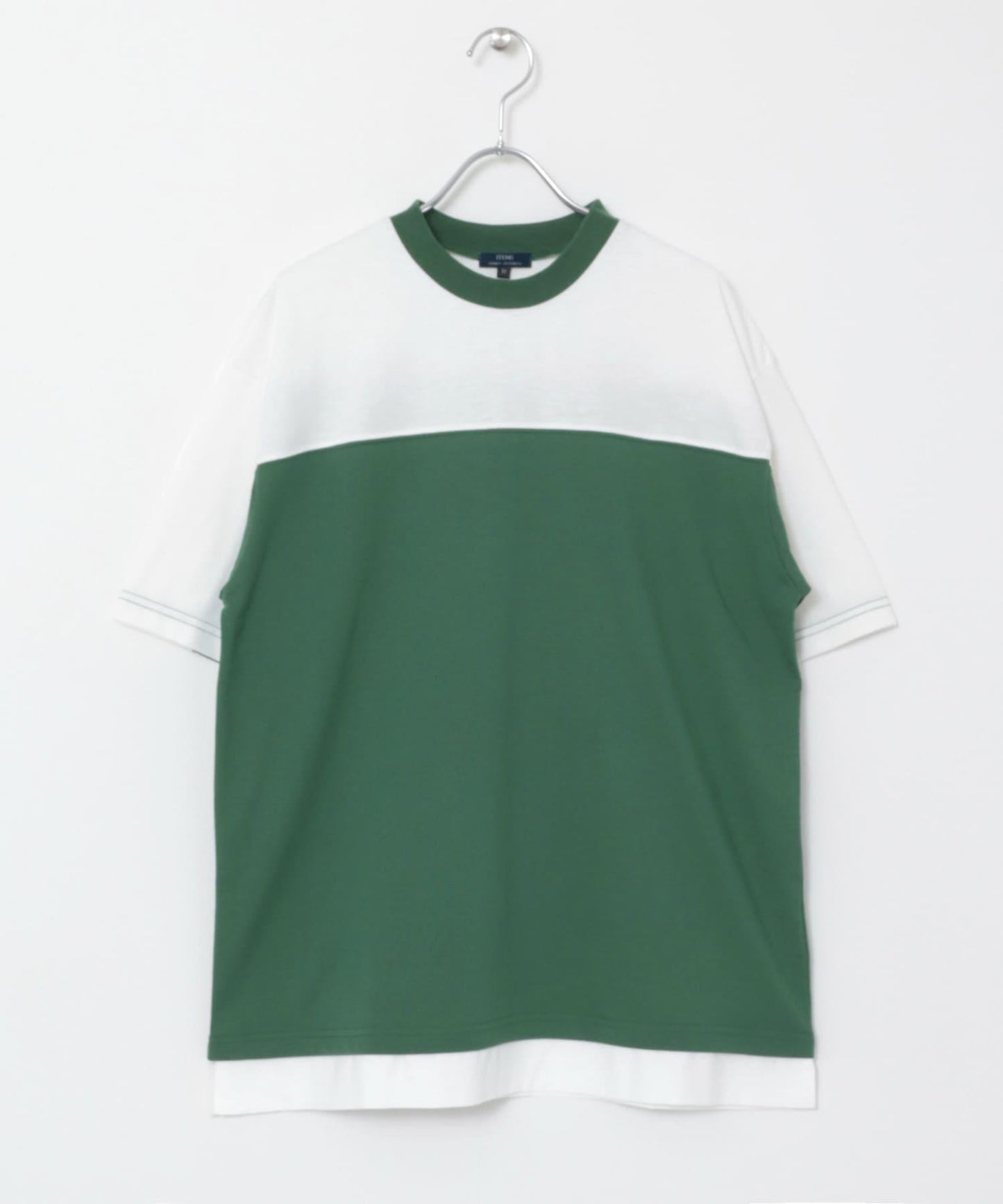 拼接設計TC圓領T恤