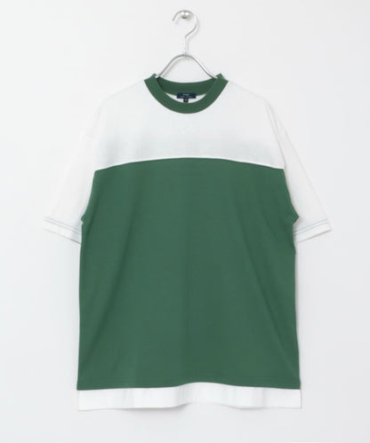 拼接設計TC圓領T恤