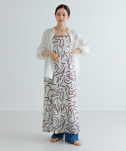 『イージーケア』抽繩藝術印花連衣裙