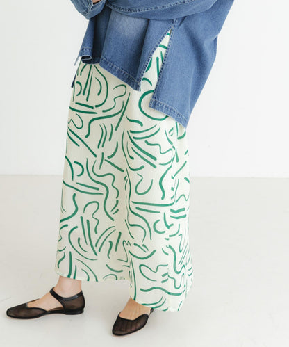 『イージーケア』抽繩藝術印花連衣裙