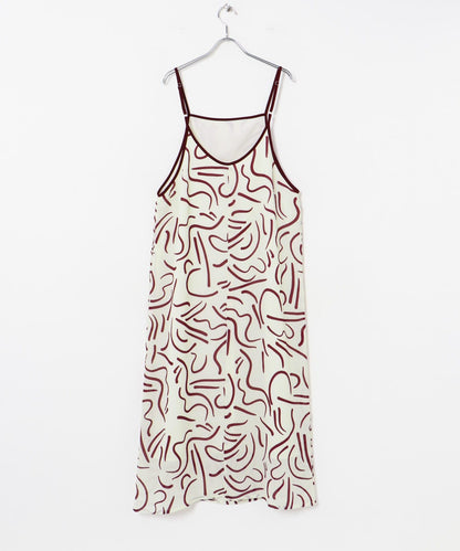 『イージーケア』抽繩藝術印花連衣裙