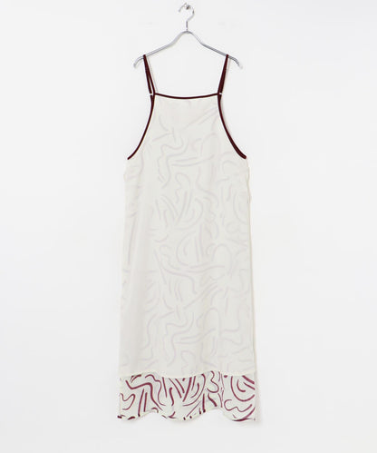 『イージーケア』抽繩藝術印花連衣裙