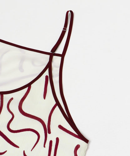 『イージーケア』抽繩藝術印花連衣裙