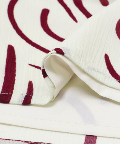 『イージーケア』抽繩藝術印花連衣裙