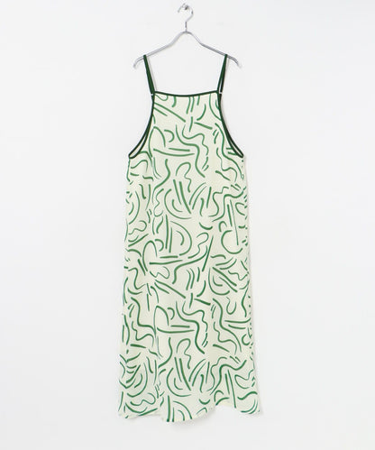 『イージーケア』抽繩藝術印花連衣裙