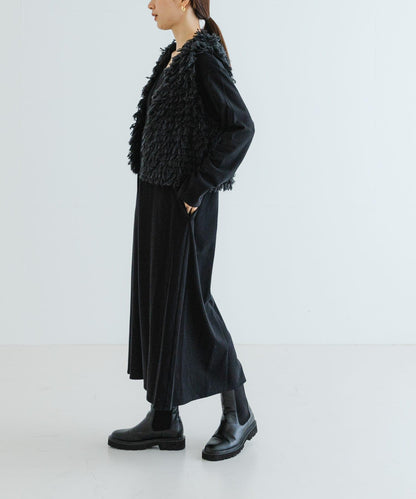 日本製造V領長款連衣裙