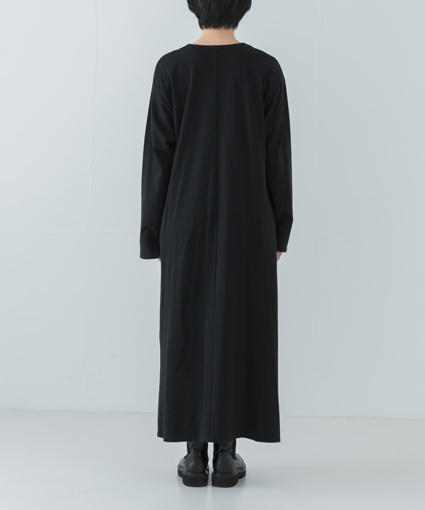 日本製造V領長款連衣裙