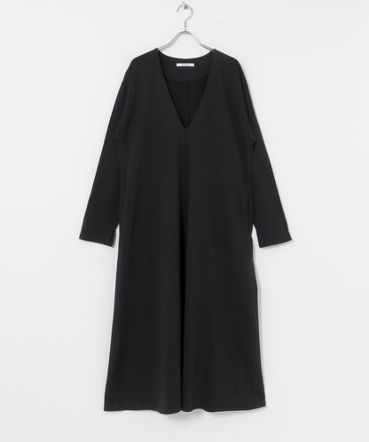 日本製造V領長款連衣裙