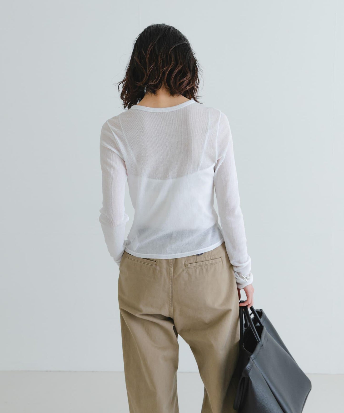 日本製造透視羅紋短款開衫