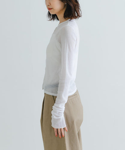 日本製造透視羅紋短款開衫