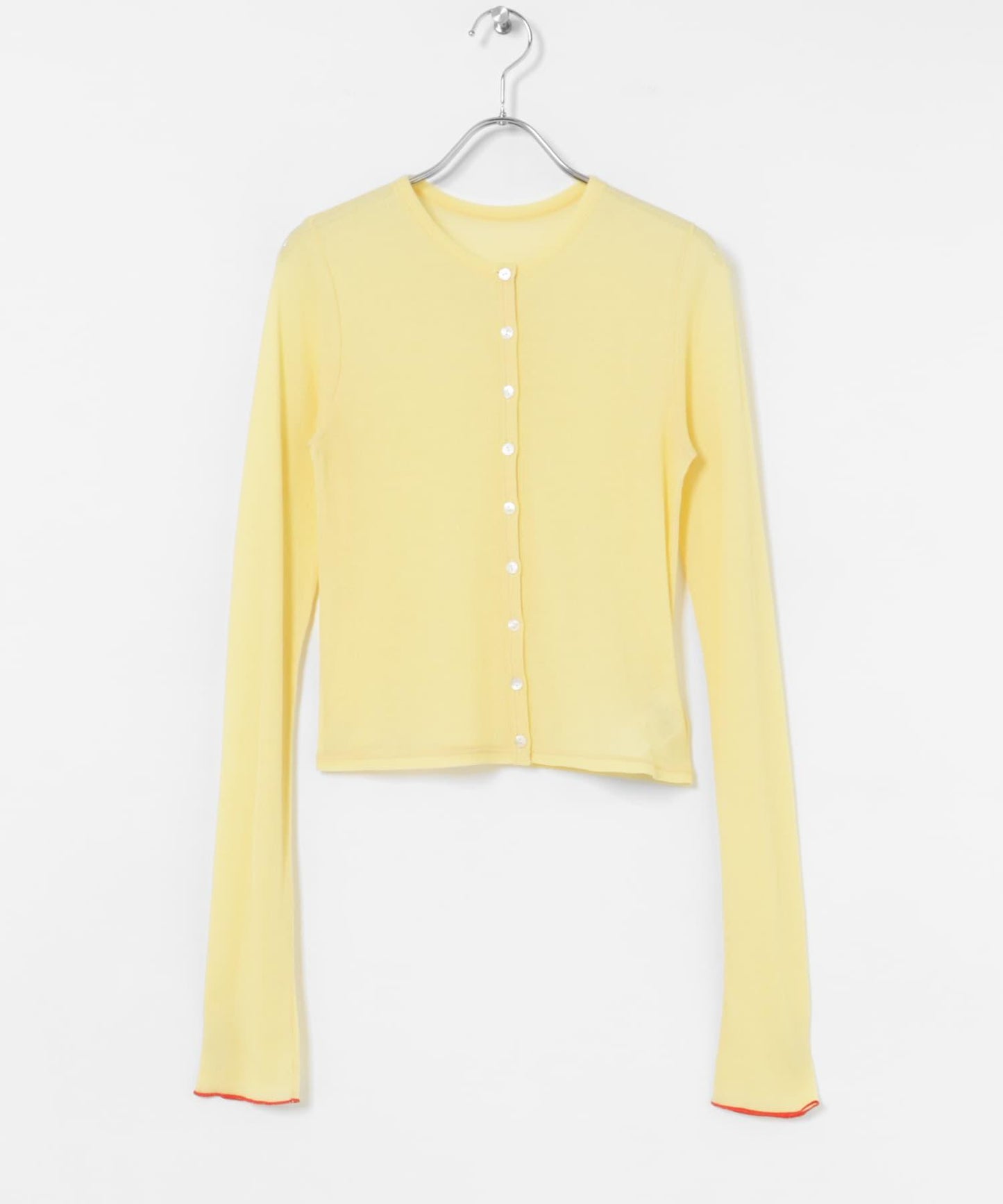 日本製造透視羅紋短款開衫