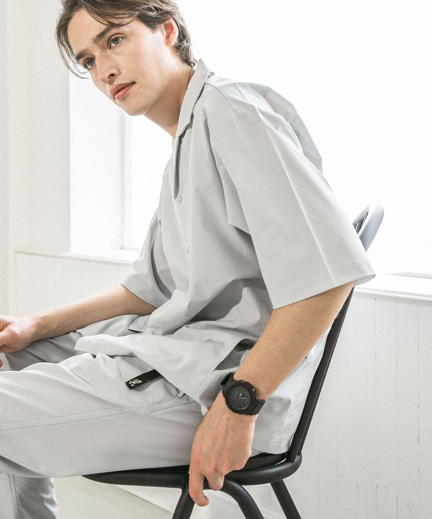 含XL碼 防潑水 SOLOTEX彈力短袖襯衫