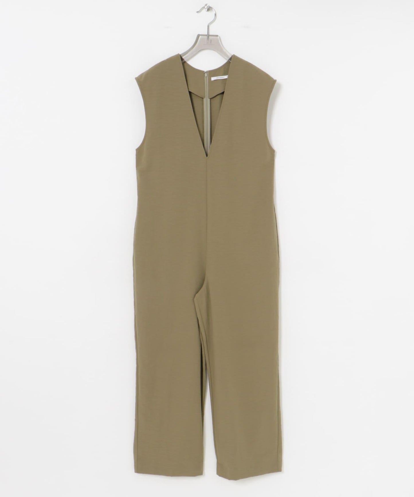 2尺碼可選亞麻風深V領連體褲