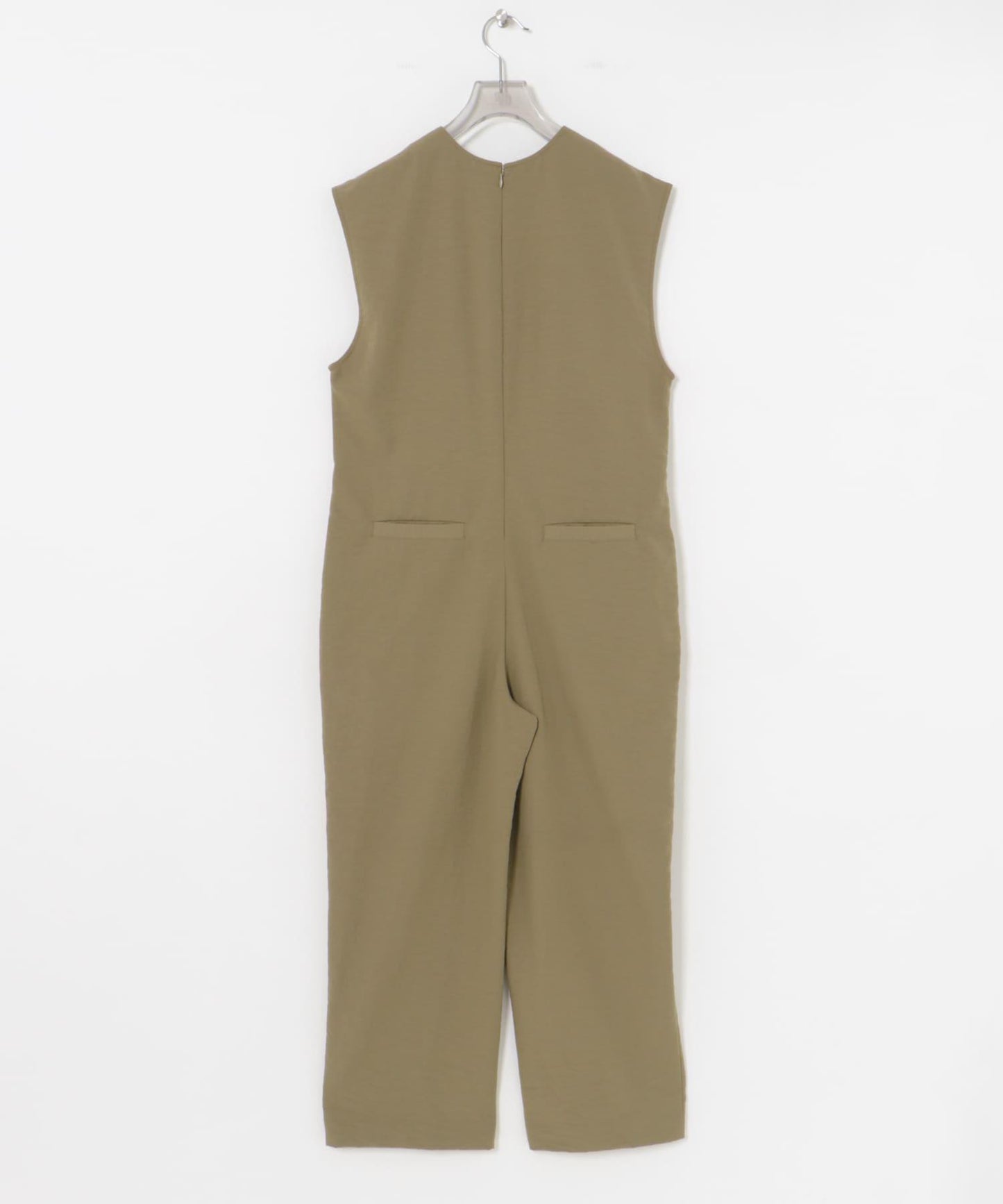 2尺碼可選亞麻風深V領連體褲