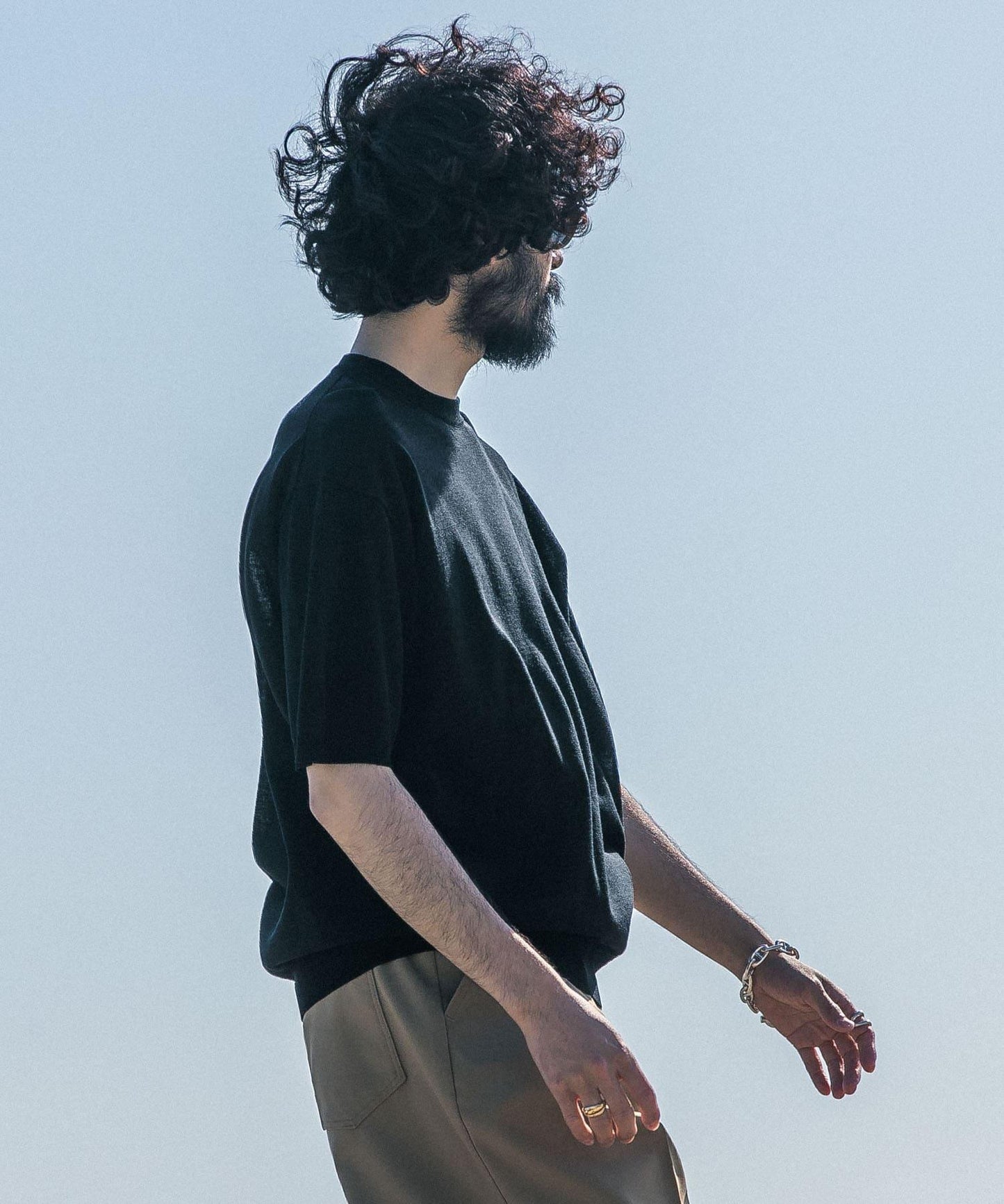 新款基礎款羊毛真絲針織T恤