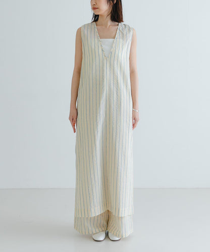 new basic 印度棉條紋連衣裙