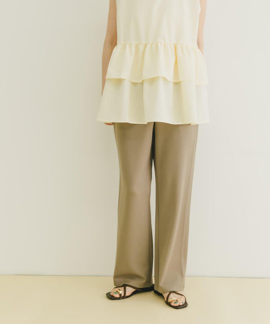 剪裁喬其紗休閒褲