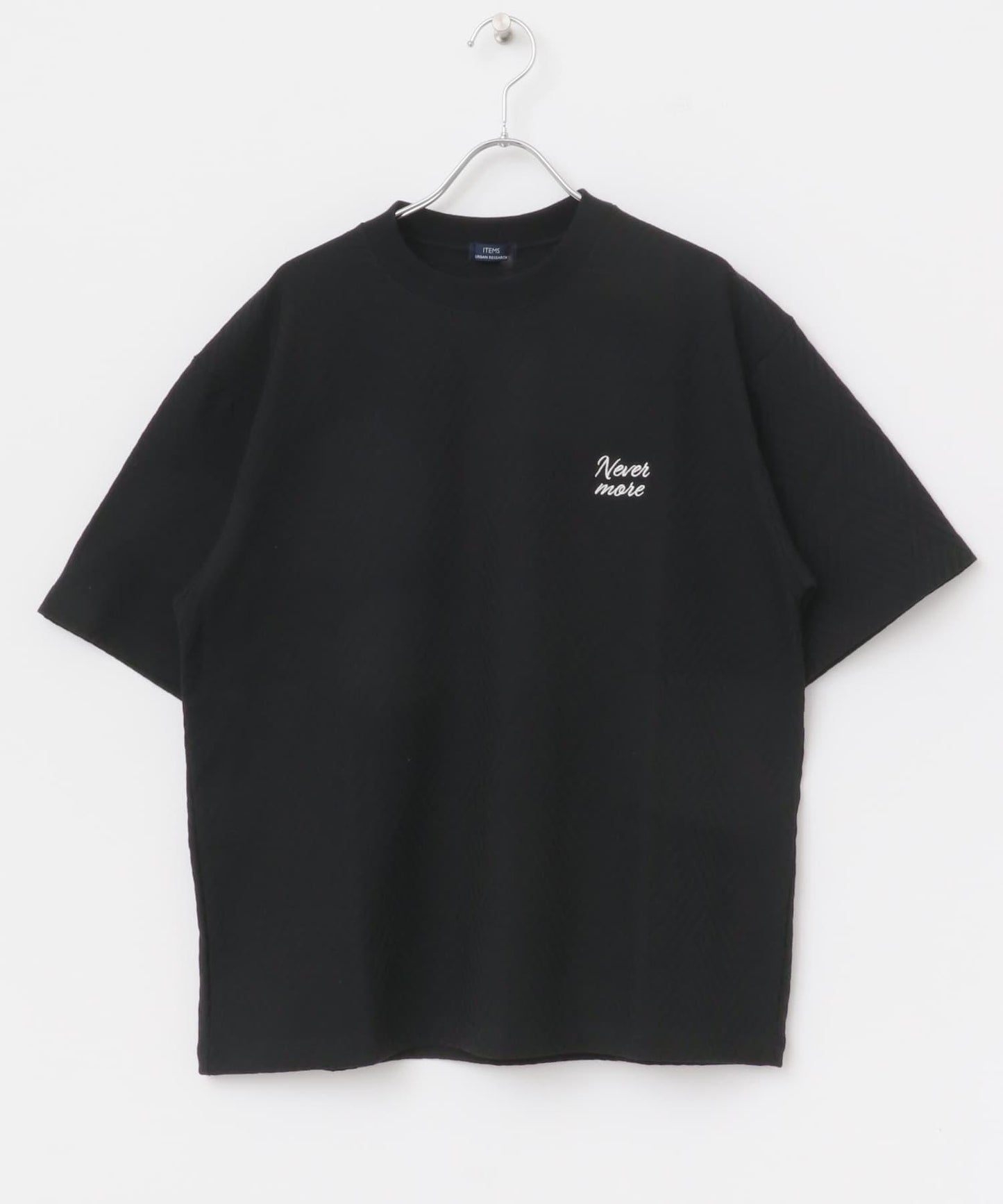 單點刺繡人字紋提花T恤