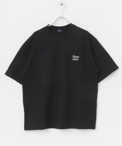 單點刺繡人字紋提花T恤