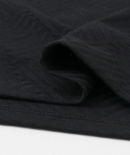 單點刺繡人字紋提花T恤