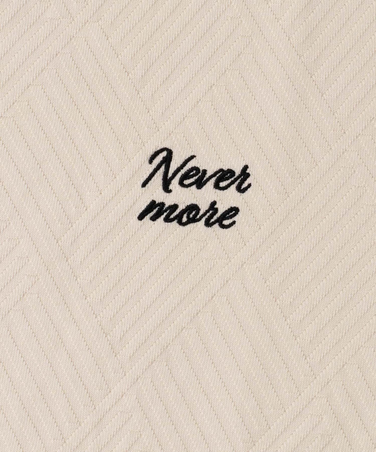 單點刺繡人字紋提花T恤