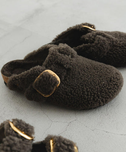 BIRKENSTOCK BOSTON 大扣泰迪毛拖鞋