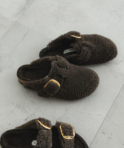BIRKENSTOCK BOSTON 大扣泰迪毛拖鞋