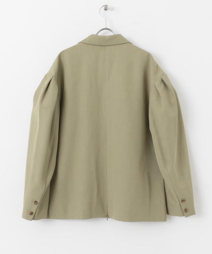 肩部褶皺寬鬆西裝外套