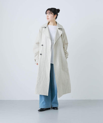 男女同款棉麻寬鬆風衣