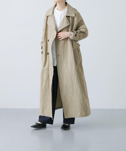 男女同款棉麻寬鬆風衣