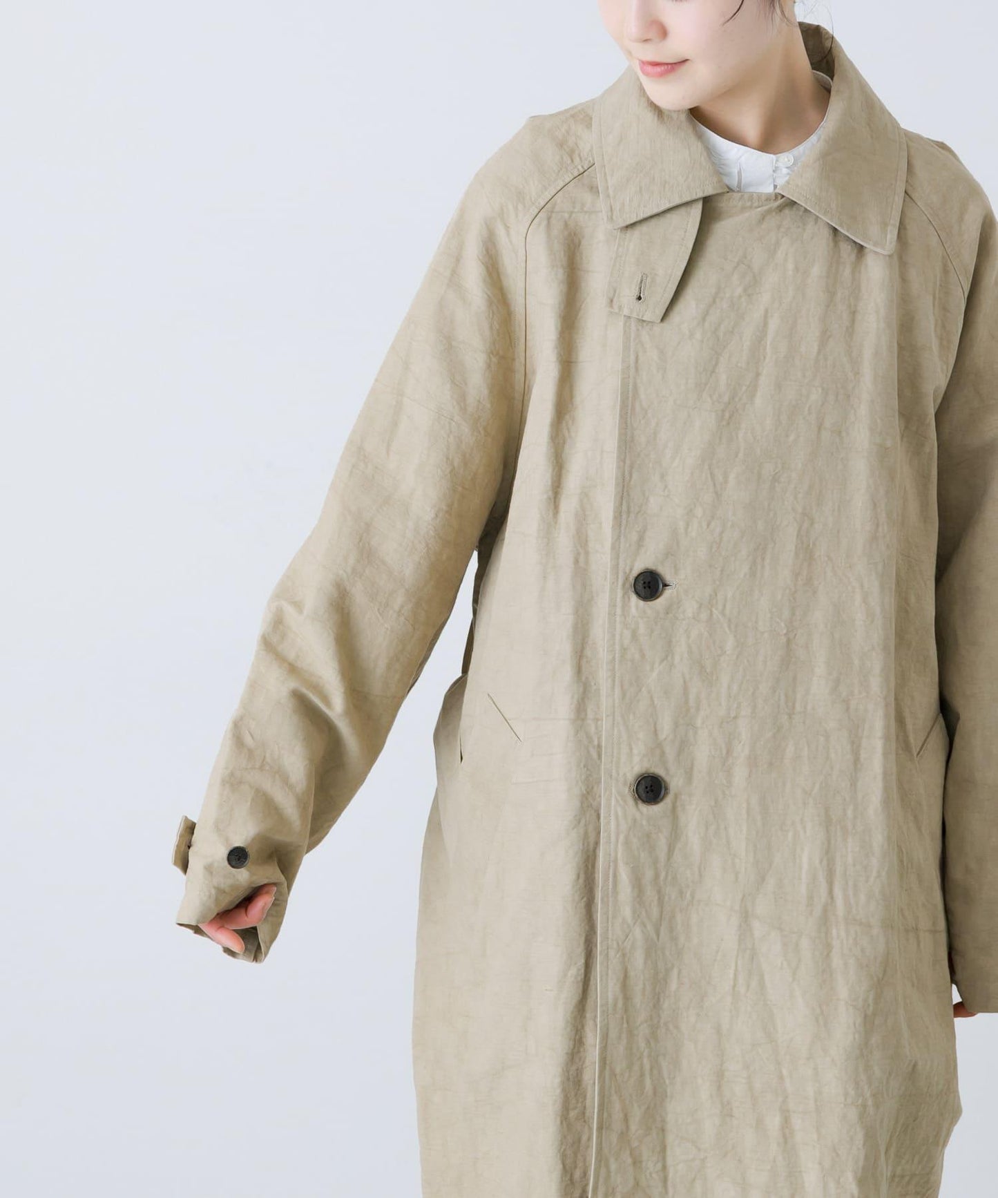 男女同款棉麻寬鬆風衣